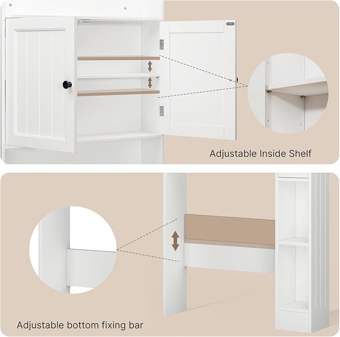 Ahomly Over The Toilet Storage Cabinet, 32.3" W Over Toilet Bathroom Organizer - Image 5