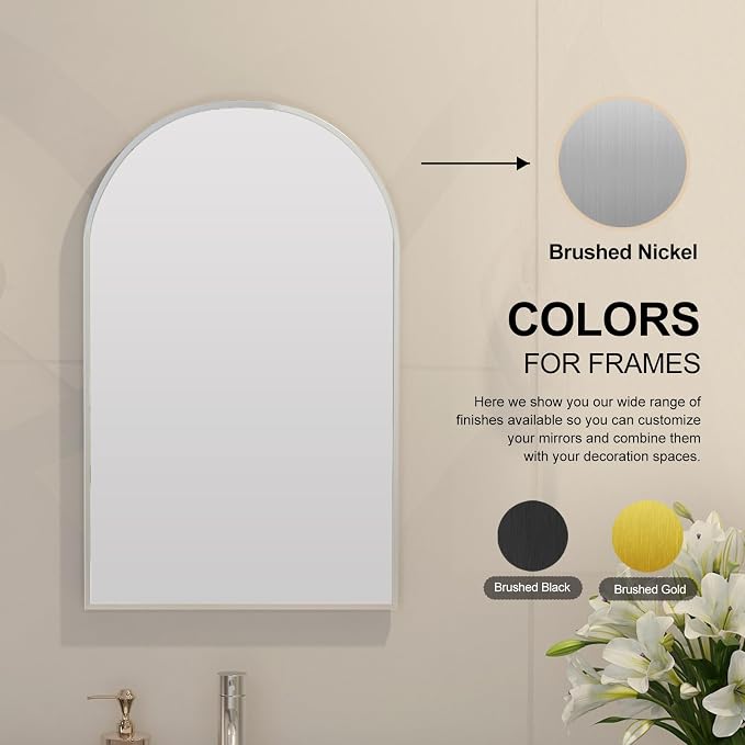 Arched Medicine Cabinet with Mirror, Recessed Medicine Cabinet Mirrors - Image 5