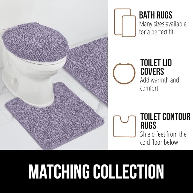 GORILLA GRIP Bath Rug Mat 30x20, Soft Absorbent Chenille, Quick Dry Microfiber - Image 8