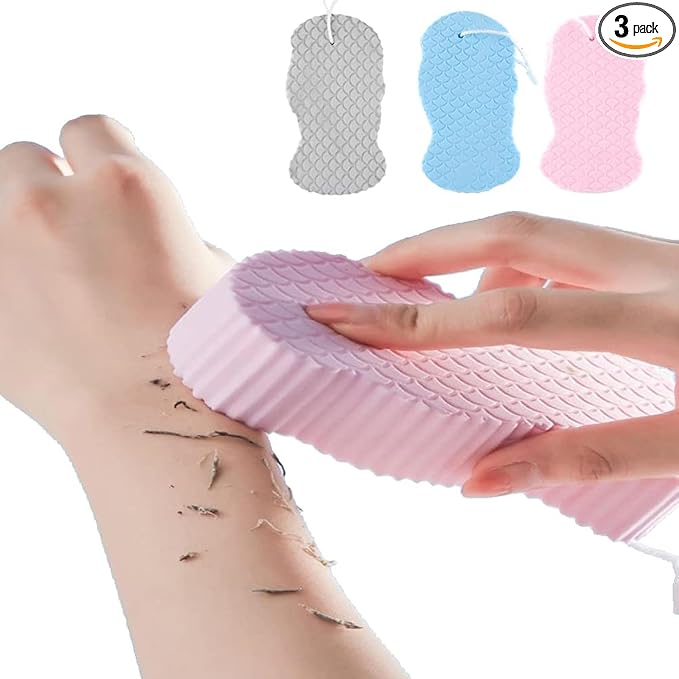 3Pcs Magic Exfoliating Bath Sponge, 3D Super Soft Exfoliating Bath Sponge by WFWJ