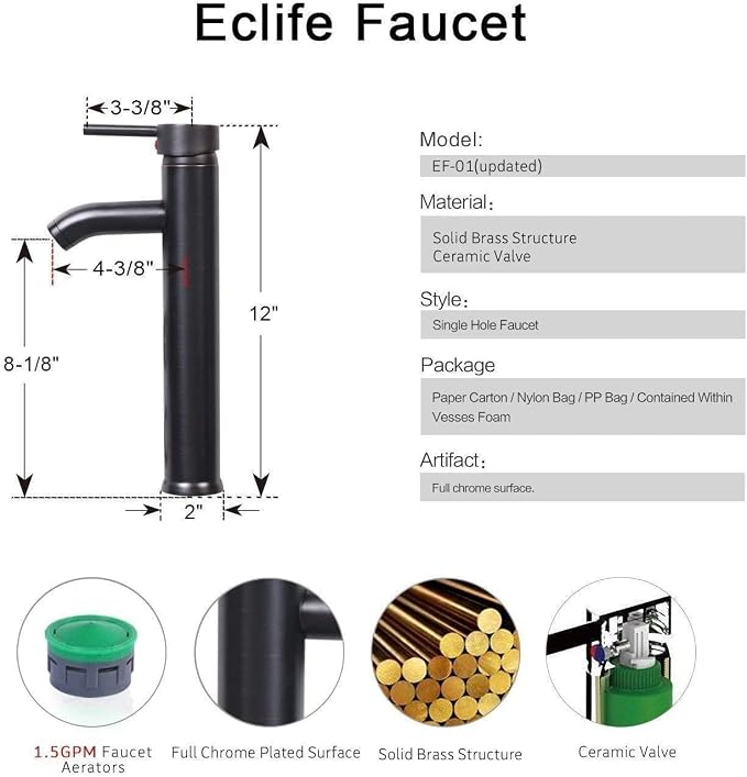 eclife 48" Modern Bathroom Vanity Sink Combo Freestanding Cabinet - Image 2