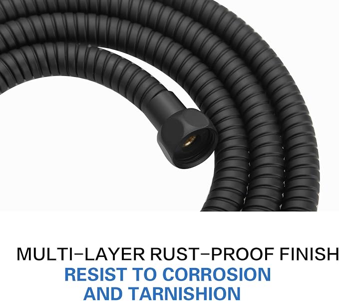 RUMOSE 79 inches Shower Hose Shower Head Extension Hose Extra Long Stainless - Image 8