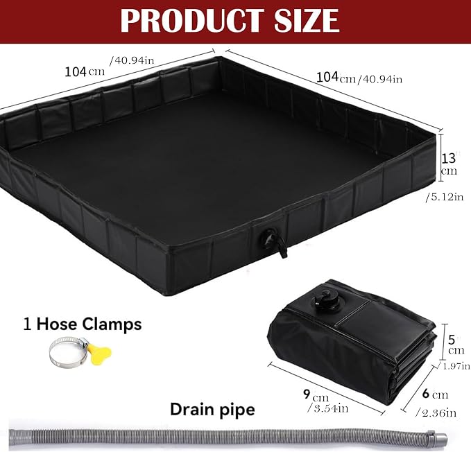Upgraded Portable Shower Pan, Outdoor Shower Floor Camping Shower Base to Keep - Image 2