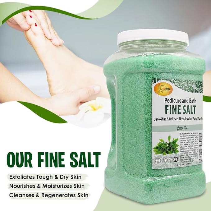 SPA REDI - Detox Foot Soak Pedicure and Bath Fine Salt, 128 Oz - Made - Image 8