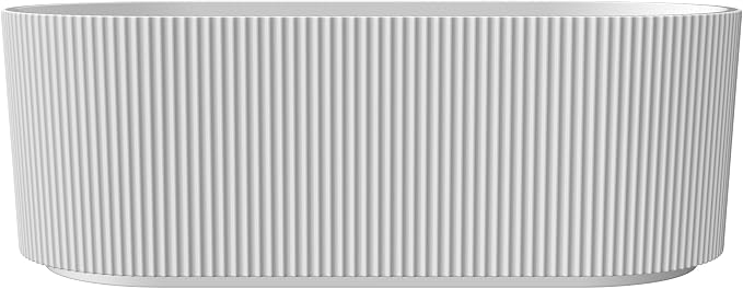 Freestanding Bathtub 67 Inch Acrylic Soaking Tub – Contemporary Stripe Design - Image 6