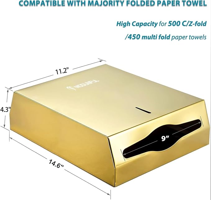 Commercial Paper Towel Dispenser Gold - Image 6