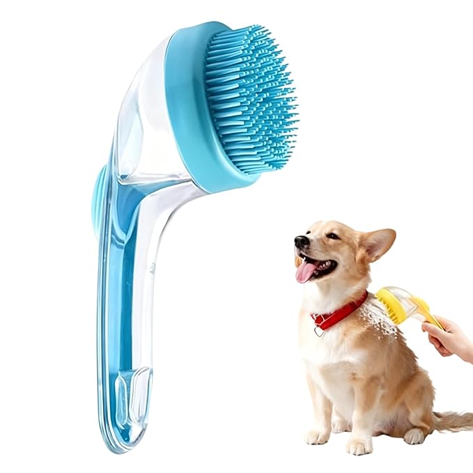 Pet Bath Brush 2 in 1 Dog Shampoo Brush by Unknown