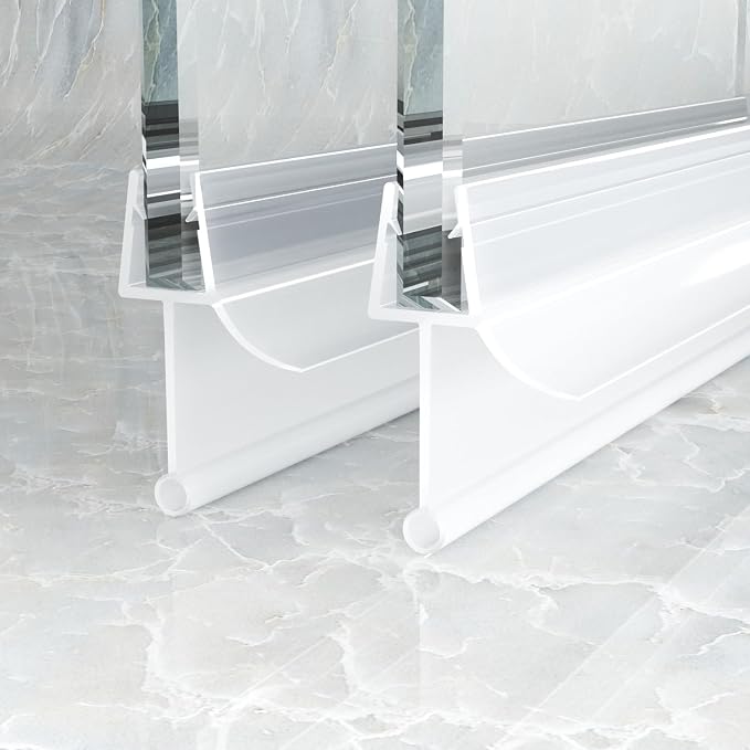 Frameless Shower Door Bottom Seal, Shower Door Seal Strip by Foskbaths