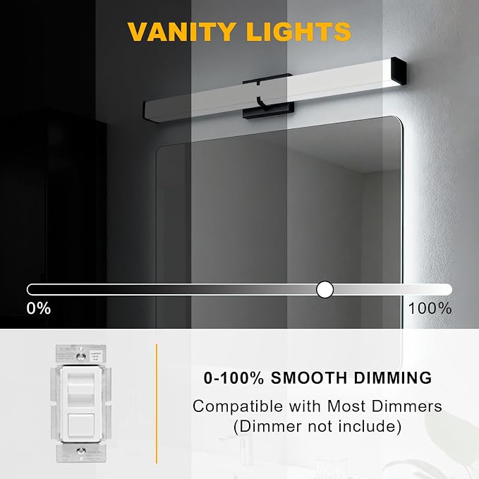 Bathroom Lighting Fixtures Over Mirror: 16-inch ETL Certified LED Modern Vanity - Image 2