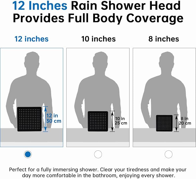 G-Promise All Metal 12 Inches Rain Shower Head - Image 4