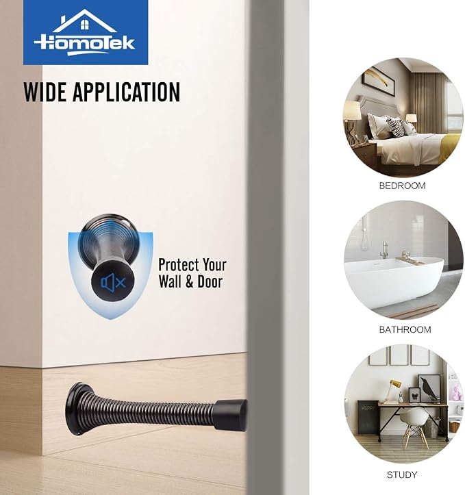 HOMOTEK 12 Pack Spring Door Stopper - Image 3