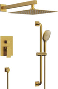 Brushed Gold 10 Inch Rainfall Shower System by GRANDJOY