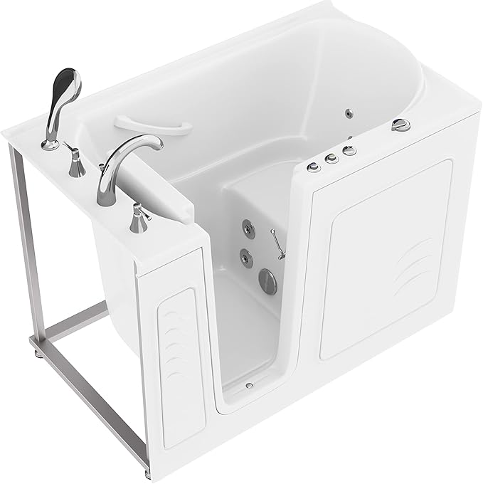 ANZZI Walk-In Bathtub 30" x 53" Whirlpool Acrylic Left Drain Quick Fill Fast by ANZZI