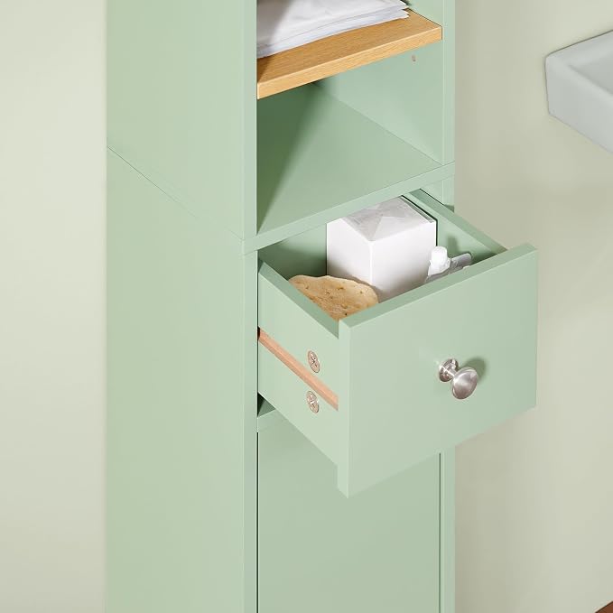 SoBuy Bathroom Narrow Storage Cabinet Skinny Tall Unit - Image 7