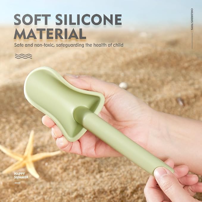 MarcZero 11Pcs Silicone Beach Toys, Modern Baby Beach Toys, Travel Friendly - Image 6