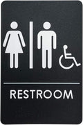 USA Made - Men's and Women's Restroom Signs ADA-Compliant Bathroom Door Signs by RockRidge