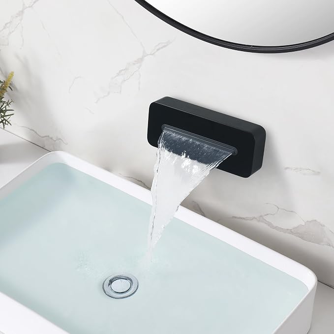 Wall Mounted Tub Spout Adjustable Waterfall Bathtub Sprayer High Flow Bathroom - Image 8
