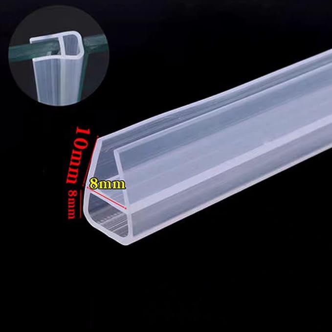 Frameless Soft Shower Door Sweep Seal Drip Rail, Glass Shower Silicone Door - Image 2