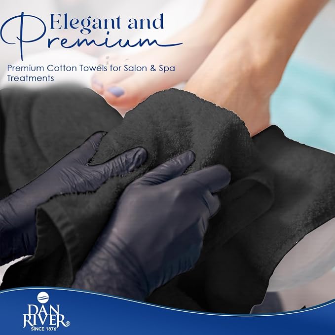 DAN RIVER 100% Cotton Salon Towels Set – 16x26 inches, Highly Absorbent and - Image 3