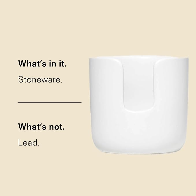Public Goods Ceramic Cleansing Rounds Holder | Matte White Stoneware Makeup - Image 3