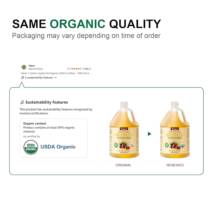 1 Gallon Jojoba Oil EWG Verified - Image 2
