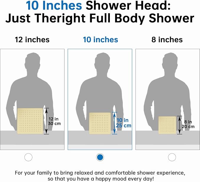 G-Promise All Metal 10" Dual Square Shower Head Combo | Rain Shower Head | - Image 3