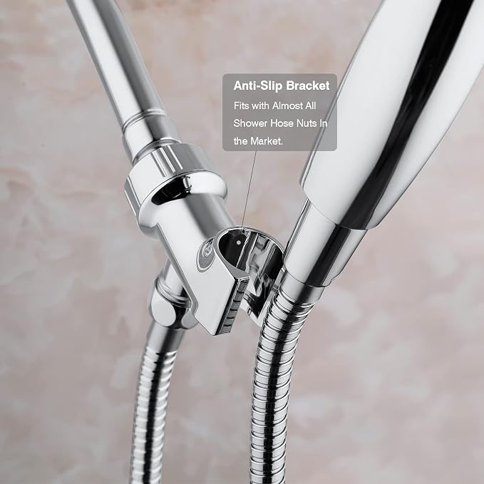 Universal Shower Head Holder for Hand Held Showerheads, Adjustable Shower Arm - Image 3