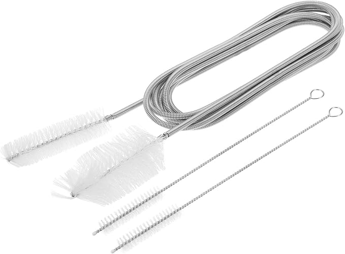 HARFINGTON 3pcs Flexible Long Drain Brush Straw Cleaner Set 78.74" Stainless by HARFINGTON