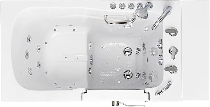 Ella Capri 30"x52" Acrylic Air and Hydro Massage Walk-In Bathtub - Image 6