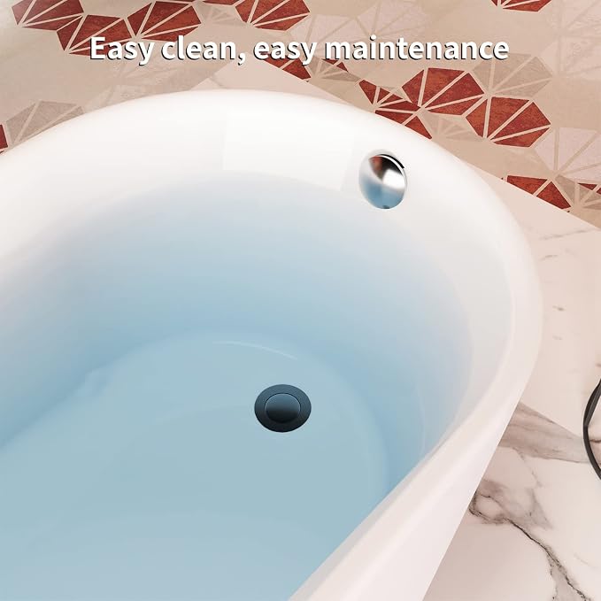 69" Acrylic Freestanding Bathtub, Single Slipper Free Standing Tub, Soaking Tub - Image 7