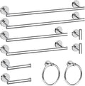 Cilee 10 Piece Chrome Bathroom Hardware Set, 2 Pack 5 Piece Bathroom by Cilee