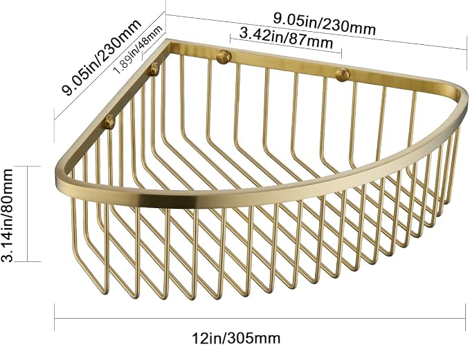 Bathroom Shower Caddy Corner Shelf Basket, Ultra Sturdy Rust-Proof Stainless - Image 5