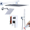 ENGA Shower Faucet Set, Dual Head Shower System 10" & 6" Square Rain Shower by Enga