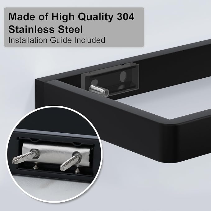 Glass Shelves/Shelf with Towel Bar/Rack 20-inch Floating Shelves - Image 4