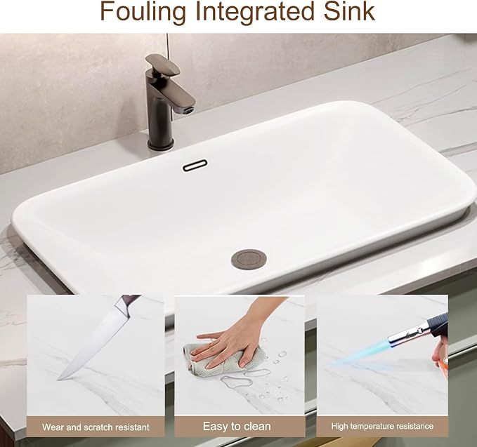 Bathroom Vanity with Sink - 36IN Floating Bathroom Vanity Include Smart LED - Image 5