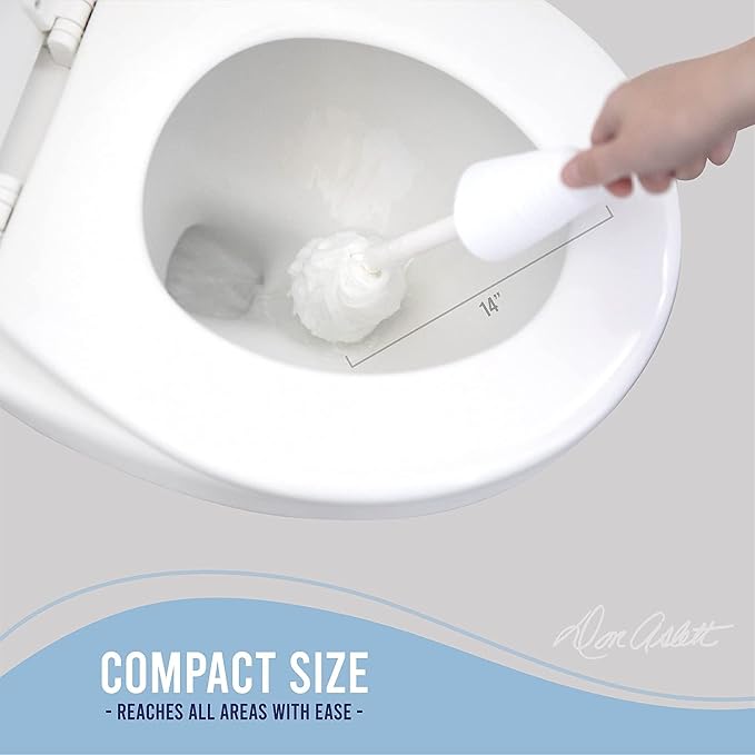 Don Aslett Johnny Mop | Set of 5 Toilet Brushes | 14" Handle to Easily Clean - Image 4