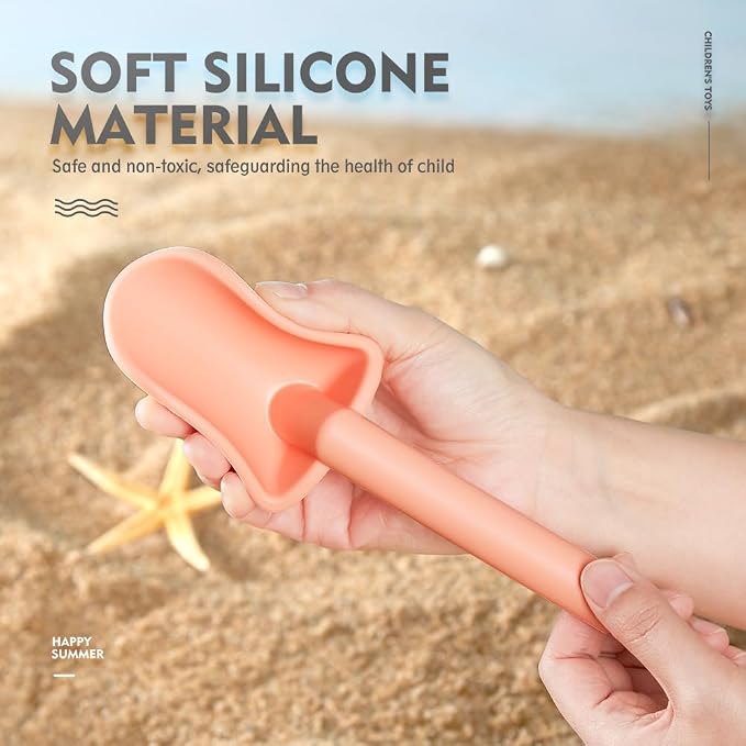 MarcZero 11Pcs Silicone Beach Toys, Modern Baby Beach Toys, Travel Friendly - Image 6