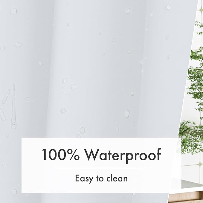 Amazer White Shower Curtain Liner - Image 4