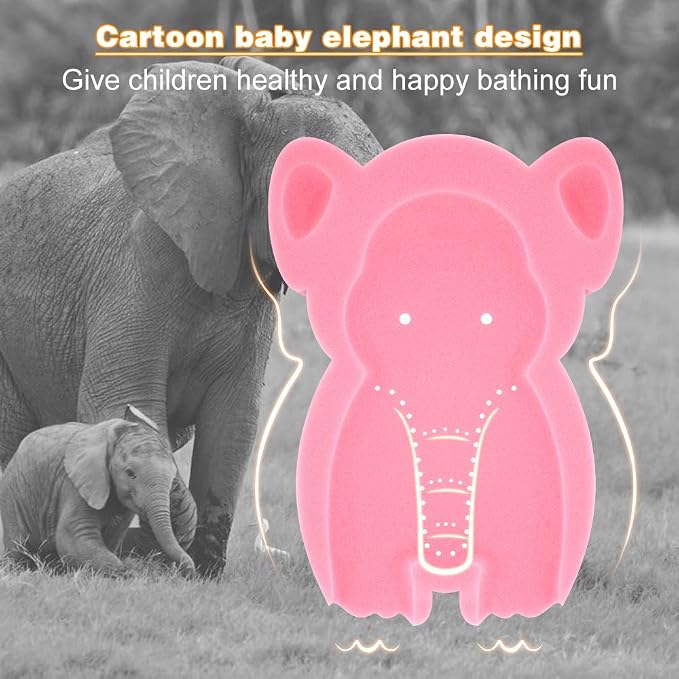Soft Infant Bath Sponge Elephant Baby Bath Mat Newborn Comfy Foam Skid-Proof - Image 9
