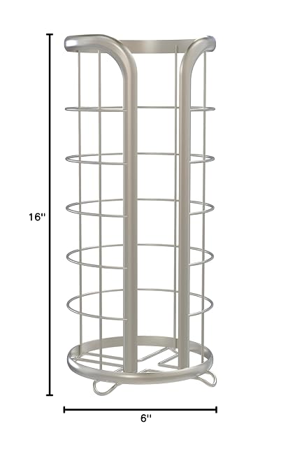 BROOKSTONE, Nickel Toilet Paper Holder, Freestanding Bathroom Tissue Organizer - Image 6