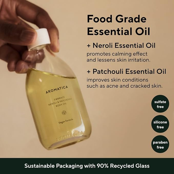 AROMATICA Embrace Body Oil Patchouli & Neroli Essential Oil, Aromatherapy Oils - Image 3
