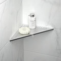 Corner Shower Shelf, 304 Stainless Steel 12" Brushed Recessed Bathroom Shelf by Bernkot