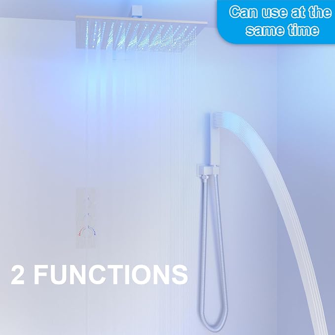 HOMEDEC Brushed Nickel 2 Way Shower Diverter Valve, Brass Dual Functions - Image 4