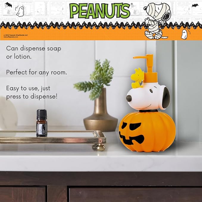 Peanuts Snoopy Pumpkin Soap/Lotion/Hand Sanitizer Resin Pump Dispenser - Image 7