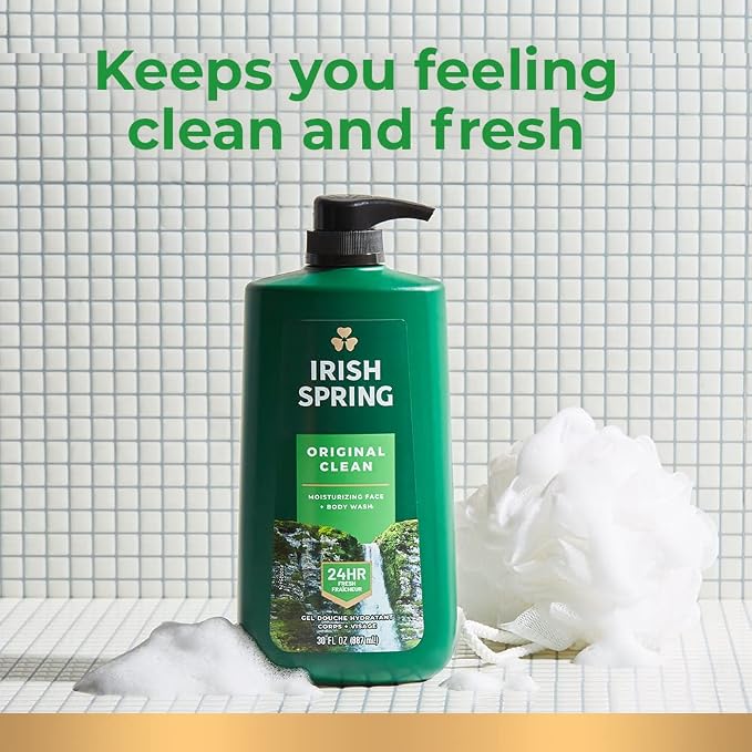 Irish Spring Men's Body Wash Pump, Original Clean Body Wash - Image 15