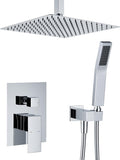 Shower System 12 Inches Rain Shower Combo Set Chrome Ceiling Mount Shower by ArtiquaSanitaryWare