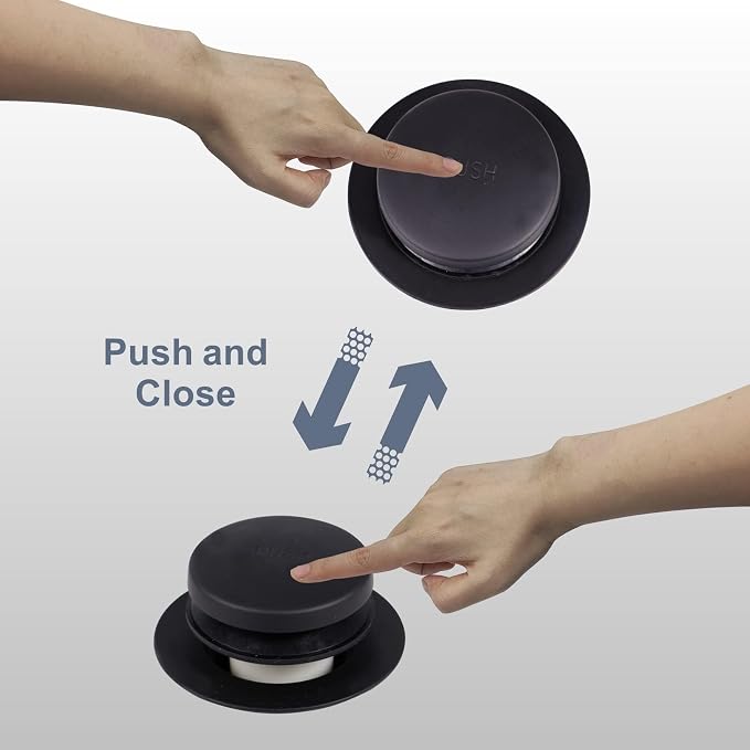 Black Tub Drain Tip-Toe Tub Trim Set Conversion Kit Assembly, Hidrop Bathtub - Image 3