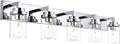 MELUCEE 5-Lights Bathroom Vanity Light Fixtures Chrome, Modern Vanity Lighting by MELUCEE