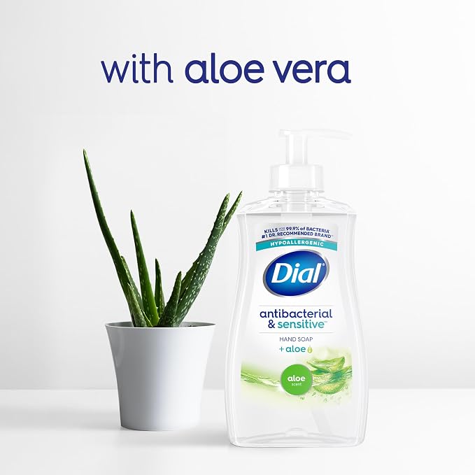 Dial Antibacterial Defense Liquid Hand Soap + Aloe, Aloe Scent, 52 Fl Oz Hand - Image 8