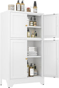 Metal Bathroom Storage Cabinet, Freestanding Pantry Floor Cabinet by Unknown